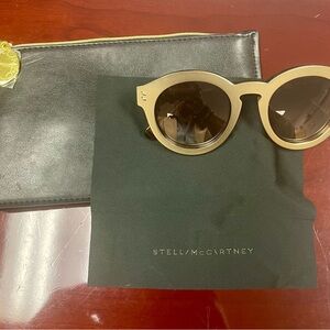 Stella McCartney Black and Gold Fashion Sunglasses